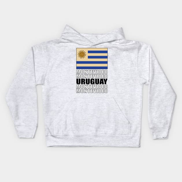 Flag of Uruguay Kids Hoodie by KewaleeTee